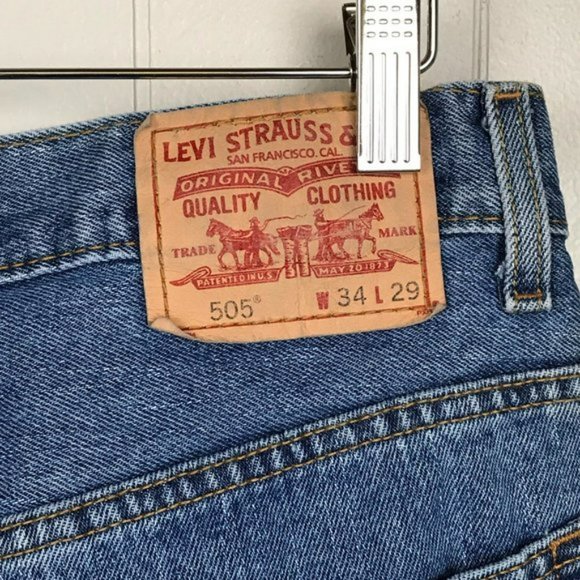 Levi's 505 Regular Fit Jeans Y2K Boyfriend High Rise High Waist Mom Jeans - Picture 9 of 14